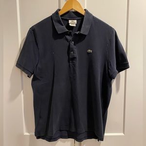 Lacoste 🤩 Mens navy blue polo shirt!